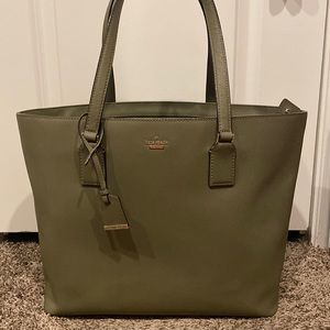 Kate spade large green tote